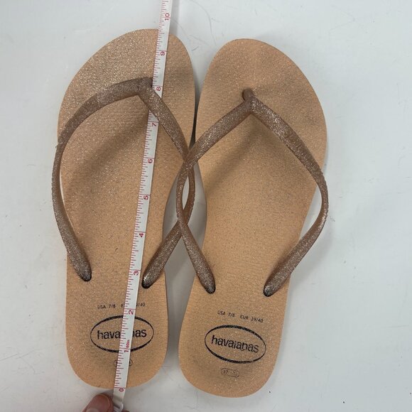 Havaianas Size 7-8 Flip Flops Peach - Picture 10 of 10